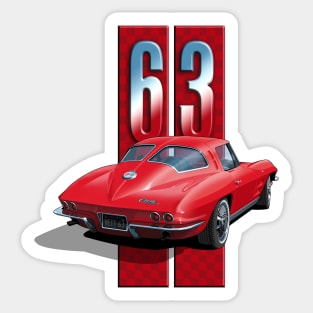 63 corvette Sticker